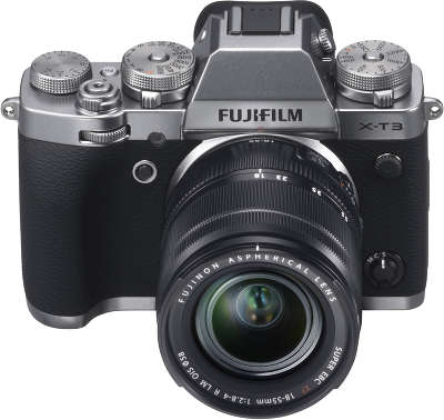 Цифровая фотокамера Fujifilm X-T3 Silver kit (18-55 мм f/2.8-4 R LM OIS)