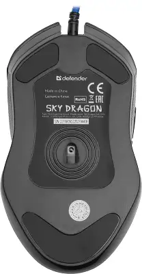 Мышь Defender Sky Dragon GM-090L черный оптическая 3200dpi USB для ноутбука 6but (52090)