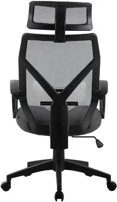 Кресло Cactus CS-MC414-GY черный/серый сетка/ткань с подголов. крестов. пластик пластик черный