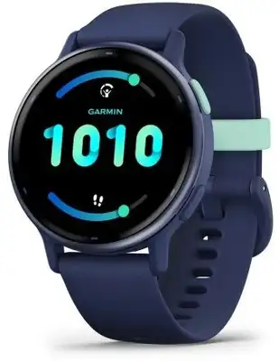Garmin Vivoactive 5 - Metallic Navy Спортивные часы 010-02862-12 Синие с металлически-синим безелем и силиконовым ремешком