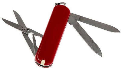 Нож перочинный Victorinox Wenger (0.6423.91) 65мм 7функц. красный карт.коробка