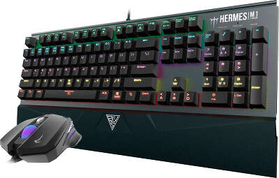 Комплект GAMDIAS HERMES M1: механическая клавиатура (свичи black) с 7ми-цветной подсветкой + мышь