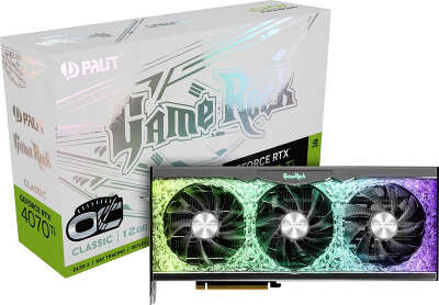 Видеокарта Palit NVIDIA nVidia GeForce RTX 4070Ti GameRock Classic OC 12Gb DDR6X PCI-E HDMI, 3DP
