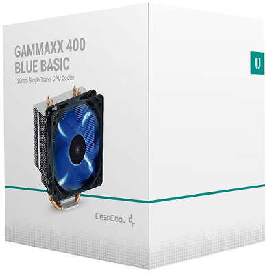 Устройство охлаждения(кулер) Deepcool Gammaxx 400 Blue Basic Soc-AM5/AM4/1200/1700/1851 черный 4-pin 18-30dB Al+Cu 130W 640gr Ret (DP-MCH4-GMX400P-BL)