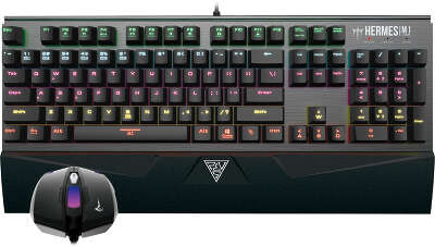 Комплект GAMDIAS HERMES M1: механическая клавиатура (свичи black) с 7ми-цветной подсветкой + мышь