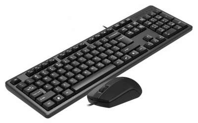 Комплект клавиатура+мышь проводной A4TECH KK-3330S black (USB, 1200dpi) (KK-3330S USB (BLACK))