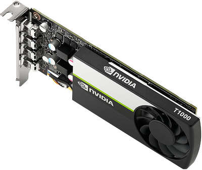Видеокарта/ VGA NVIDIA QUADRO T1000 8GB, GDDR6/128-bit, PCIe 3.0, 4xmDP, 1-slot, BOX/RTL/PB