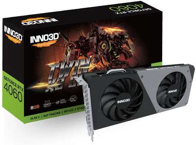 Видеокарта Inno3D NVIDIA nVidia GeForce RTX 4060 TWIN X2 8Gb DDR6 PCI-E 2HDMI, 2DP