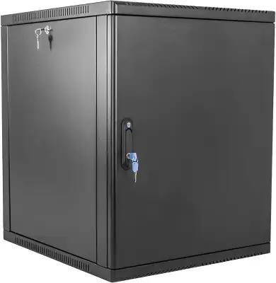 Шкаф ЦМО Шкаф телекоммуникационный настенный сварной 12U (600 650) съёмные стенки, дверь металл, чёрный