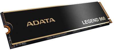 Твердотельный накопитель SSD ADATA ALEG-960-1TCS PCIe Gen4x4 with NVMe, 7400/6000, IOPS 730/610K, MTBF 2M, 3D NAND, 780TBW, 0,43DWPD, Heat Sink, SMI SM2264, Work with PS5, RTL (937506)