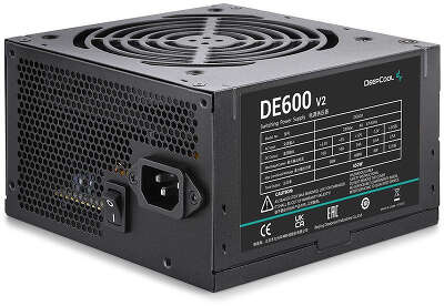 Блок питания Deepcool ATX 450W DE600 V2 Game Storm 80 PLUS WHITE (20+4pin) APFC 120mm fan 4xSATA RTL