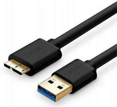 Кабель UGREEN US130 (10843) USB 3.0 A Male to Micro USB 3.0 Male Cable. Цвет: 2м. черный