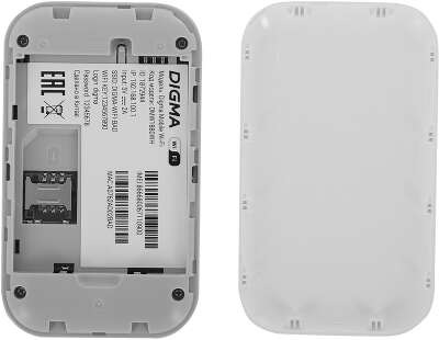 Модем 3G/4G Digma Mobile Wi-Fi DMW1880 micro USB Wi-Fi Firewall +Router внешний белый