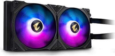 Жидкостная система охлаждения Gigabyte AORUS WATERFORCE 280, 2 x 140mm ARGB Fan, RTL {6} (552367)