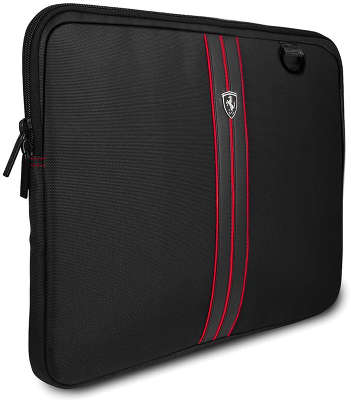 Сумка Ferrari для ноутбуков 15" Urban Sleeve Nylon/PU Carbon, Black [FEURCSS15BK]