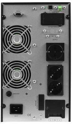 ИБП POWERMAN Online 3000 plus, LCD, двойного преобразования, 3000ВА, 2700Вт, 2 евророзетки с резервным питанием, USB, RS232, слот SNMP, разъем EPO, внешний блок батарей (в комплект не входит), 191 х 460 х 337 мм., 11 кг./ UPS POWERMAN Online 3000 plus, LC