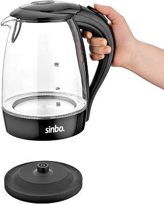 Электрочайник SINBO SK-7338 2000 Вт черный, стекло