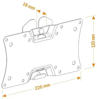 Кронштейн для телевизора Holder LCDS-5060 черный глянец 19