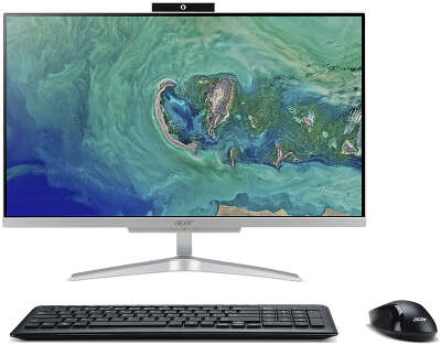 Моноблок Acer Aspire C24-320 23.8" FHD A9 9425/4/256 SSD/R R5/WF/BT/Cam/Kb+Mouse/W10,серебристый