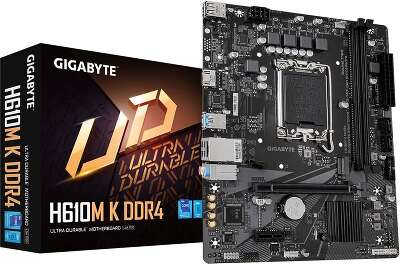 Материнская плата mATX LGA1700 GIGABYTE H610M K DDR4 rev.2.0
