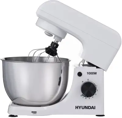Миксер планетарный Hyundai HYM-S4451 1000Вт белый/черный