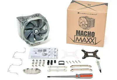 Устройство охлаждения(кулер) Thermalright Macho-Maxx Soc-AM5/AM4/1200/1700/1851 черный 4-pin 25.6dB Al 635gr Ret