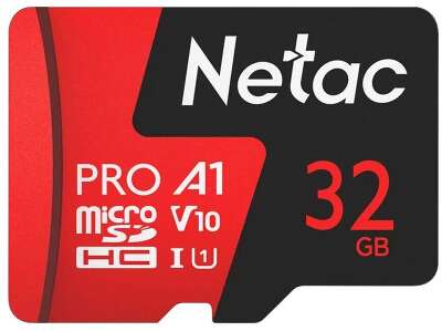 Micro SecureDigital 32GB Netac MicroSD card P500 Extreme Pro, retail version w/SD adapter [NT02P500PRO-032G-R]
