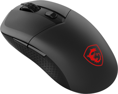 мышь беспроводная Mouse MSI VERSA 300, Wireless, 60g, DPI 8000, Symmetrical design, black
