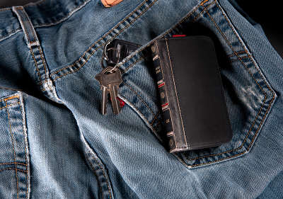 Чехол кожаный для iPhone 4/4S Twelve South BookBook, черный [12-1206]