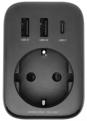 Зарядное устройство UGREEN CD314 (90613) DigiNest Outlet Extender (1 AC outlets + 30W 2A1C). Цвет: черный
