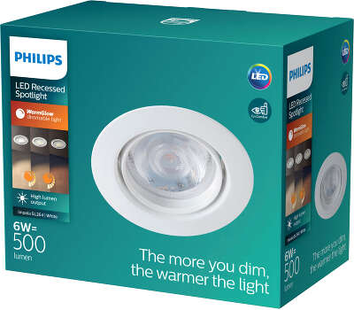 Встраиваемый светильник Philips/ Встраиваемые светильники IMPALA WGDIM SL264 RD 068 6W 27K WH 1PK
