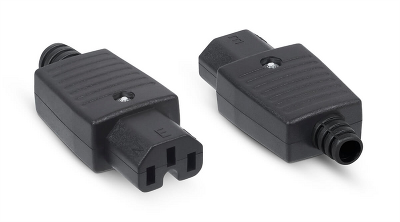 Вилка Cabeus IEC-320-C13 Вилка С13 разборная, 10А, 250 V, черная