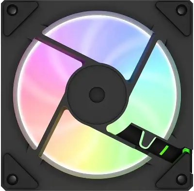 Вентилятор для корпуса Bloody CF-12 LCD ARGB 120х120x25 черный 4-pin 32дБ (упак.:1шт) (CF-12-ARGB120-BK) Ret