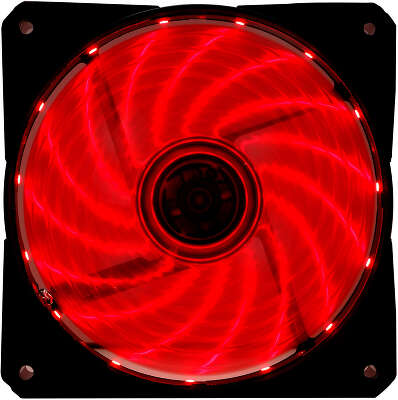 Вентилятор DIGMA DFAN-LED-RED, 120 мм, 1200rpm, 23 дБ, 3-pin+4-pin Molex, 1шт, красный