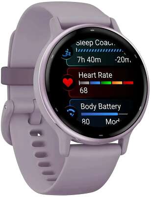 Garmin Vivoactive 5 - Orchid Спортивные часы 010-02862-13 Цвет орхидеи с металлическим безелем и силиконовым ремешком