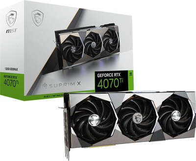 Видеокарта MSI NVIDIA nVidia GeForce RTX 4070Ti SUPRIM X 12Gb DDR6X PCI-E HDMI, 3DP
