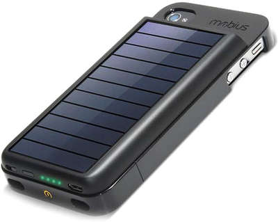 Аккумулятор-чехол с солнечной батареей Eton Mobius для iPhone 4/4S, черный [NSP300B]