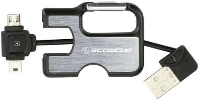 Брелок: кабель Scosche ClipSYNK [USBMM3], USB/micro+miniUSB