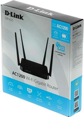 Wi-Fi роутер D-link DIR-825, 802.11a/b/g/n/ac, 2.4 / 5 ГГц