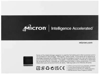 Твердотельный накопитель SSD Micron 480Gb 5300 MAX, 2.5", SATA3 (MTFDDAK480TDT-1AW1ZABYY)