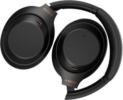 Гарнитура накладные Sony WH-1000XM4 1.2м черный беспроводные bluetooth оголовье (WH-1000XM4/B)