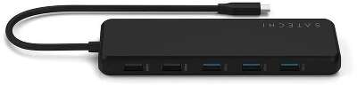 Адаптер Satechi 13-in-1 USB-C&2хHDMI&1хDP&4хUSB-А&1хEthernet Port&2хUSB-C PD&1хAudio 3.5 mm Triple Display Multiport Adapter. Цвет: черный