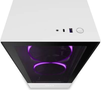 Корпус NZXT H510 Elite White/black, белый, ATX, Без БП (CA-H510E-W1)
