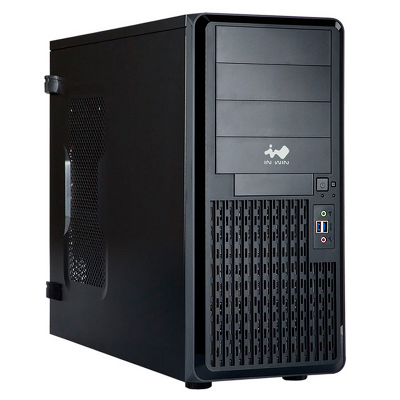 Корпус серверный Midi Tower InWin PE689 Black 650W B65E 80plus Bronze USB3.0*2+A(HD)+front fan 120mm*1+rear fan 120mm*1+ 2*2SATA+1*1SATA / holes for SL20” RACKMOUNT