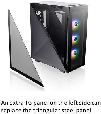 Корпус Thermaltake Divider 500 TG ARGB CA-1T4-00M1WN-01 Black/Win/SPCC/Tempered Glass*4/120mm ARGB Fan*3/120mm CA-1T4-00M1WN-01 Standard Fan*1 (527880)