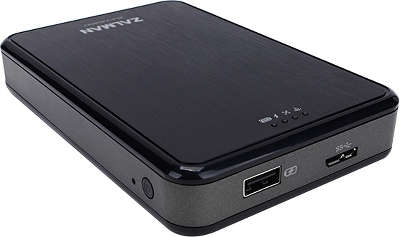 Контейнер для HDD 2.5" Zalman ZM-WE450 черный + WiFi + Power Bank 5200mAh (6.5 hours video streaming), USB 3.0