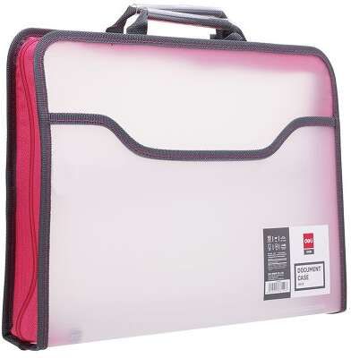 Папка-портфель Deli E38129 1 отдел. A4 полипропилен 0.65мм ассорти