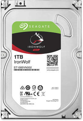 Жесткий диск Seagate SATA-III 1Tb ST1000VN002 Ironwolf (5900rpm) 64Mb 3.5"