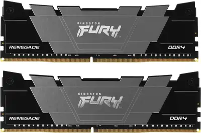 Память DDR4 2x16GB 3200MHz Kingston KF432C16RB12K2/32 Fury Renegade Black RTL Gaming PC4-25600 CL16 DIMM 288-pin 1.35В dual rank с радиатором Ret