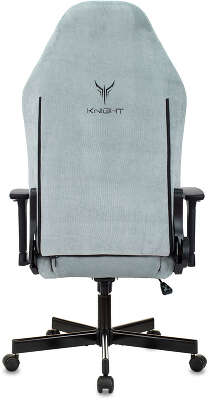 Кресло игровое Knight N1 Fabric серо-голубой Light-28 с подголов. крестов. металл